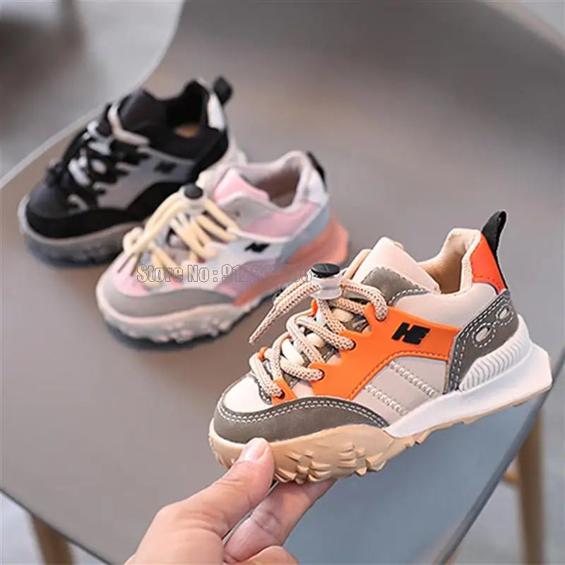 New 3 Colors Style Soft Sole Boys Girls Low Top Casual Breathable Student Sports Sneakers Shoes