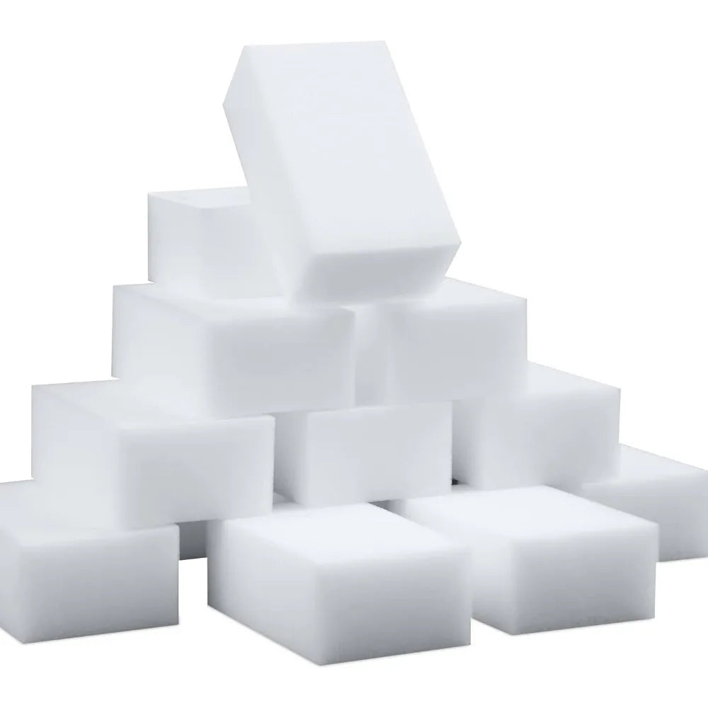 100-Pack Extra-Thick Magic Sponge Erasers: Long-Lasting Melamine Cleaning Pads for Multi-Surface Scrubbing