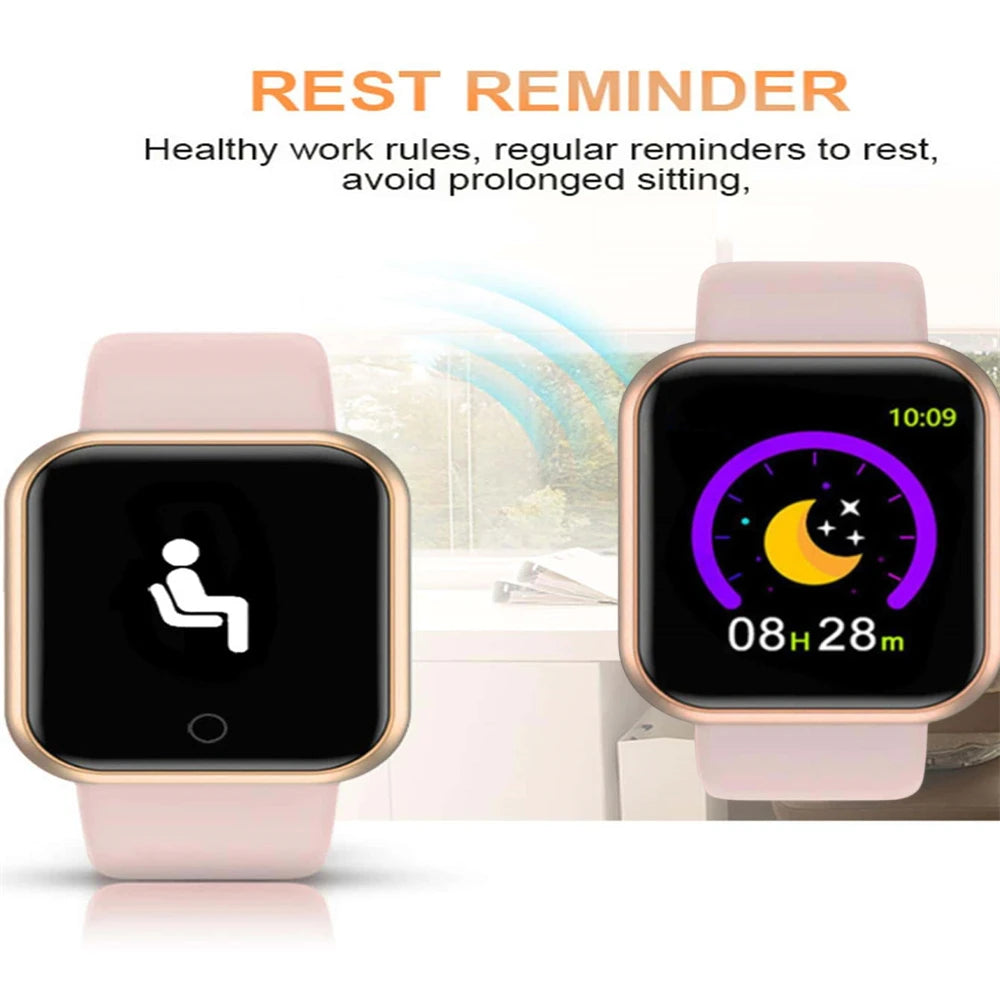 Men Watches Smart Watch For Women Fitness Heart Rate Monitor Sports Smartwatch Electronic Calory Music Control Y68 Bracelet Kids