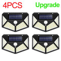 Smart Solar LED Wall Lights 100 LED Motion Sensor Outdoor Waterproof,Solar Charging Security Wall Lamp,Courtyard Garden Fence