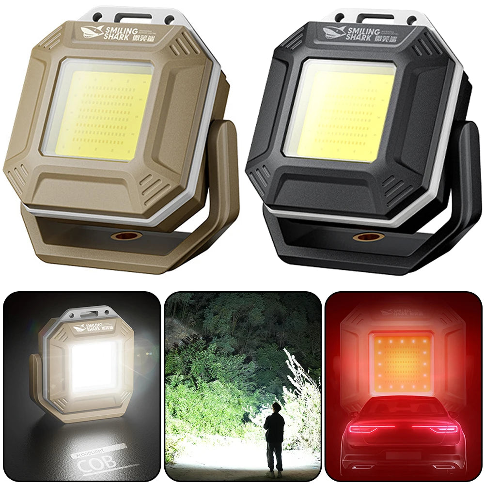 COB LED Inspection Lamp Waterproof Flashlight with Magnetic Base Emergency Light Rechargeable for Car Repair Emergency Workshop