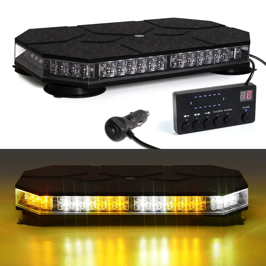 42 LED Car Roof Top Strobe Lights Emergency Warning Safety Beacon Magnetic Mount For Truck Ambulance Snow Plow police lights bli