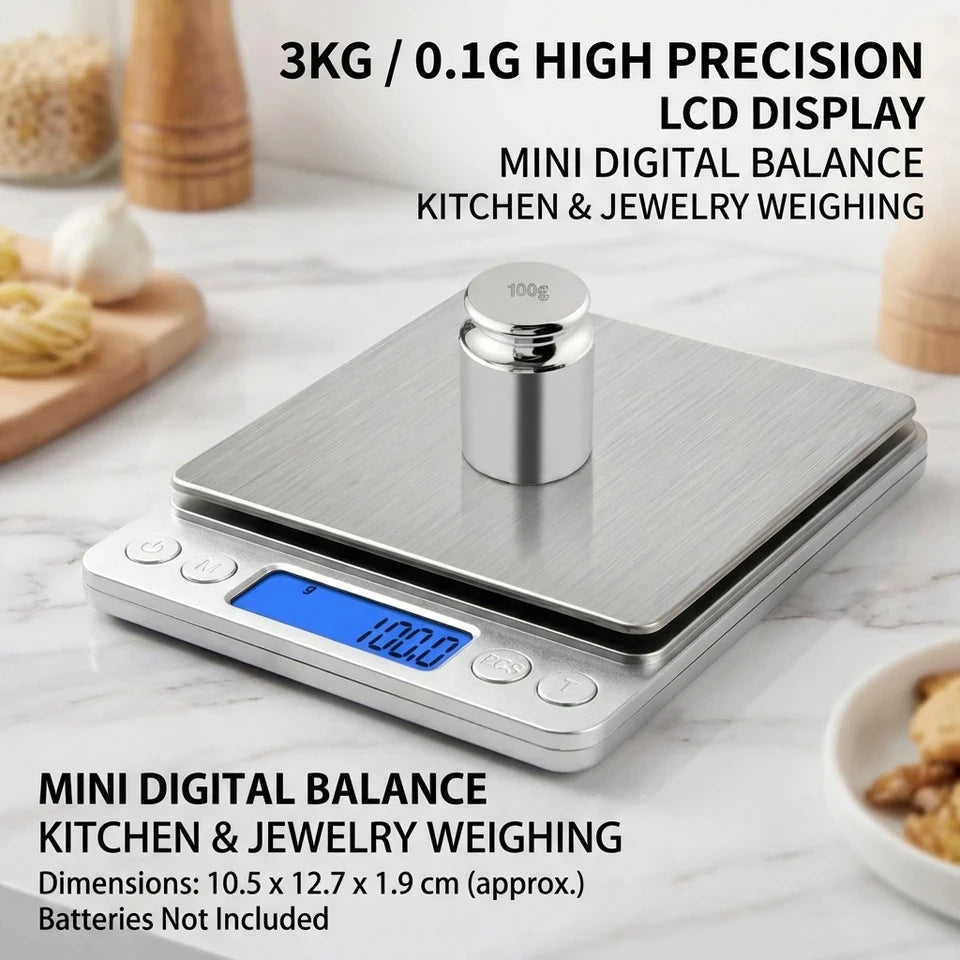 3KG High-Precision Electronic Kitchen Scale Gram Scale for Baking And Household Use Small Traditional Style Weighing Device